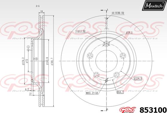 Maxtech 72954008 - Поршень, корпус скобы тормоза unicars.by