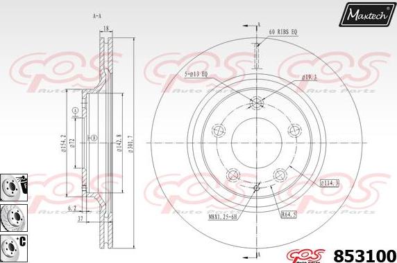 Maxtech 72954010 - Поршень, корпус скобы тормоза unicars.by