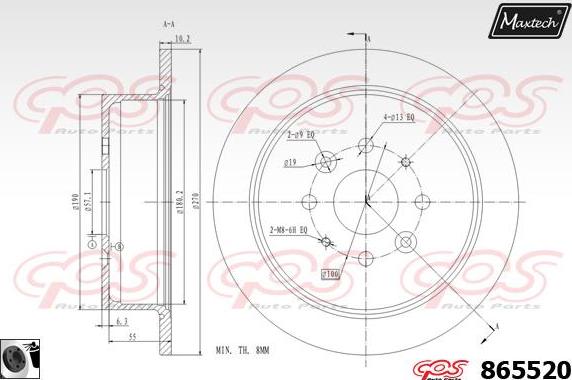 Maxtech 72954028 - Поршень, корпус скобы тормоза unicars.by