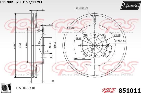 Maxtech 72951007 - Поршень, корпус скобы тормоза unicars.by