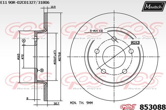 Maxtech 72952005 - Поршень, корпус скобы тормоза unicars.by