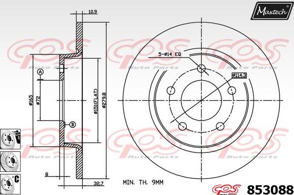 Maxtech 72952007 - Поршень, корпус скобы тормоза unicars.by