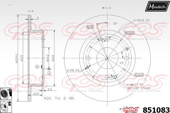 Maxtech 72957006 - Поршень, корпус скобы тормоза unicars.by