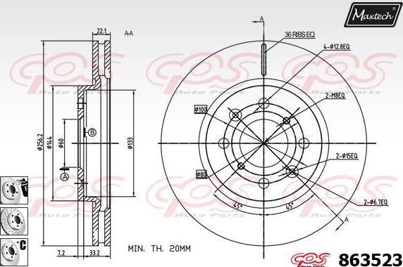 Maxtech 72966001 - Поршень, корпус скобы тормоза unicars.by