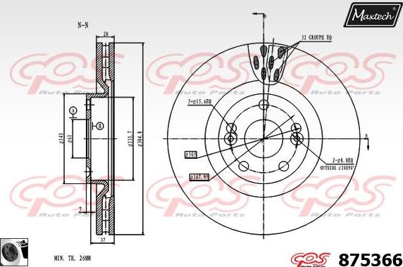 Maxtech 72960015 - Поршень, корпус скобы тормоза unicars.by