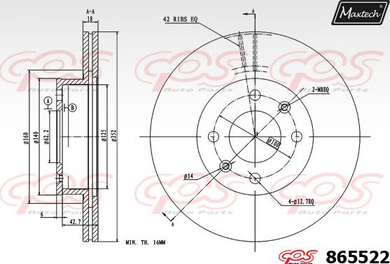 Maxtech 72938004 - Поршень, корпус скобы тормоза unicars.by