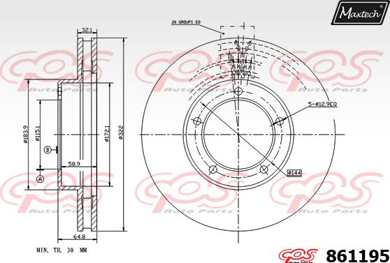 Maxtech 72938030 - Поршень, корпус скобы тормоза unicars.by