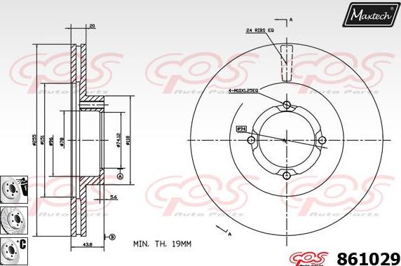 Maxtech 873014 - Тормозной диск unicars.by