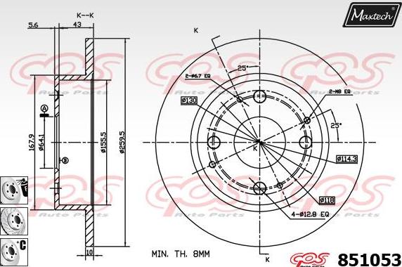 Maxtech 871513 - Тормозной диск unicars.by