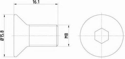 MAZDA 998310816 - Болт, диск тормозного механизма unicars.by