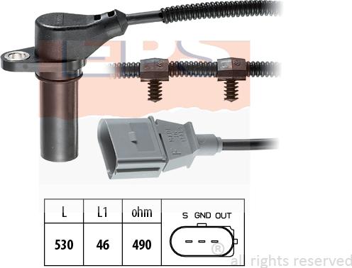 MDR EPS-1953 504 - Датчик импульсов, коленвал unicars.by