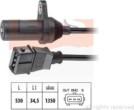 MDR EPS-1953 265 - Датчик импульсов, коленвал unicars.by