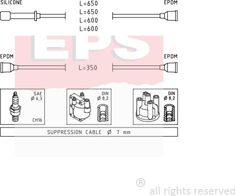 MDR EPS-1499 020 - Комплект проводов зажигания unicars.by