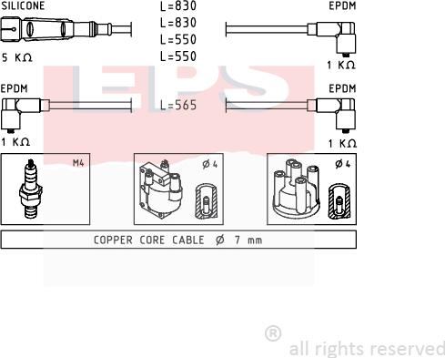 MDR EPS-1499 159 - Комплект проводов зажигания unicars.by