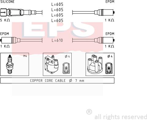 MDR EPS-1500 965 - Комплект проводов зажигания unicars.by