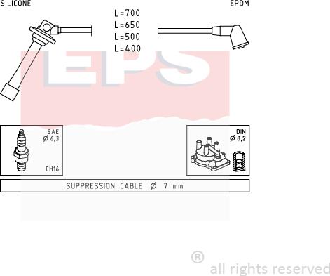 MDR EPS-1500 884 - Комплект проводов зажигания unicars.by