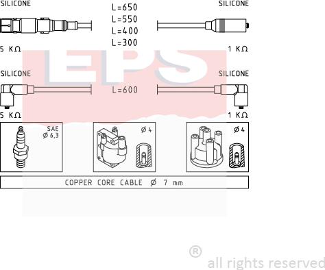 MDR EPS-1501 933 - Комплект проводов зажигания unicars.by