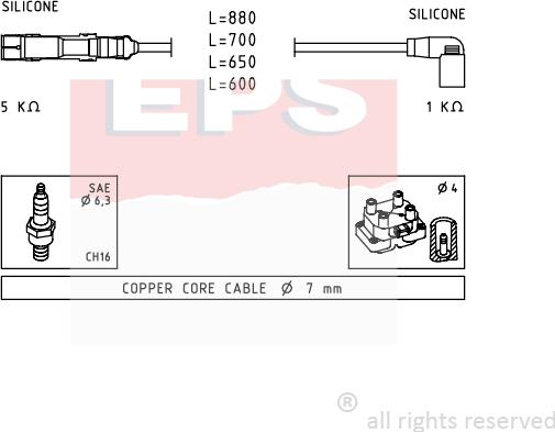 MDR EPS-1501 595 - Комплект проводов зажигания unicars.by