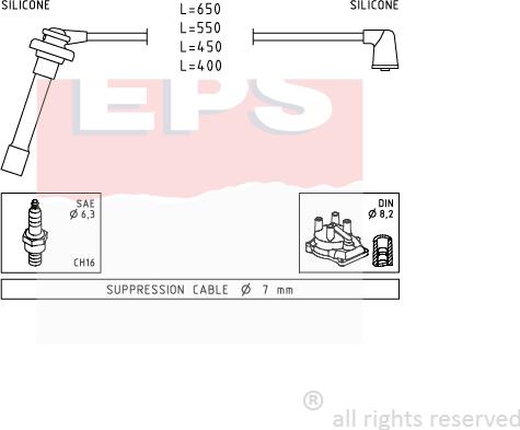 MDR EPS-1501 699 - Комплект проводов зажигания unicars.by