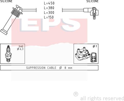 MDR EPS-1501 630 - Комплект проводов зажигания unicars.by