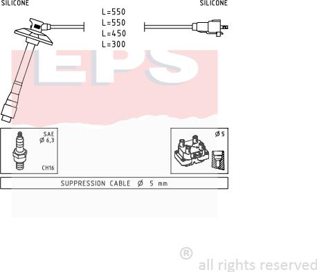 MDR EPS-1501 856 - Комплект проводов зажигания unicars.by