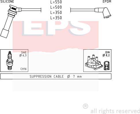 MDR EPS-1501 738 - Комплект проводов зажигания unicars.by