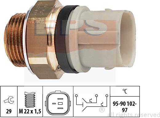 MDR EPS-1850 652 - Термовыключатель, вентилятор радиатора / кондиционера unicars.by