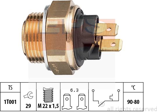 MDR EPS-1850 002 - Термовыключатель, вентилятор радиатора / кондиционера unicars.by