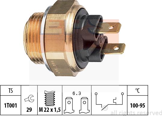 MDR EPS-1850 019 - Термовыключатель, вентилятор радиатора / кондиционера unicars.by