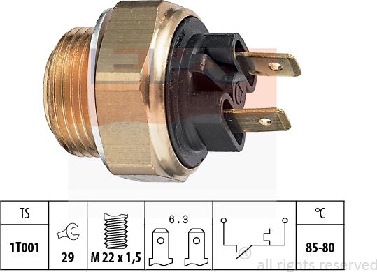 MDR EPS-1850 018 - Термовыключатель, вентилятор радиатора / кондиционера unicars.by