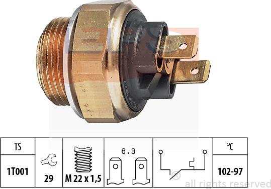 MDR EPS-1850 013 - Термовыключатель, вентилятор радиатора / кондиционера unicars.by