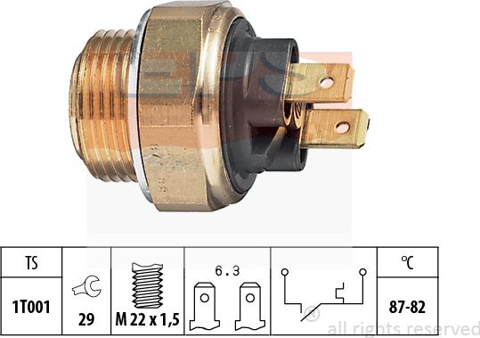 MDR EPS-1850 017 - Термовыключатель, вентилятор радиатора / кондиционера unicars.by