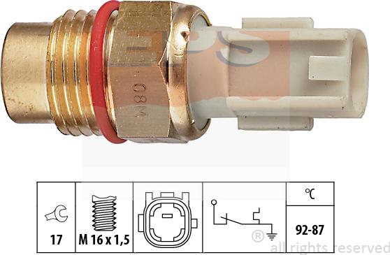 MDR EPS-1850 198 - Термовыключатель, вентилятор радиатора / кондиционера unicars.by