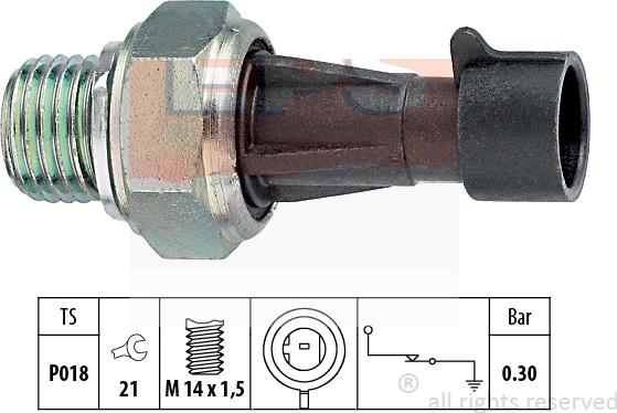 MDR EPS-1800 096 - Датчик, давление масла unicars.by