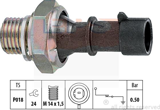 MDR EPS-1800 069 - Датчик, давление масла unicars.by