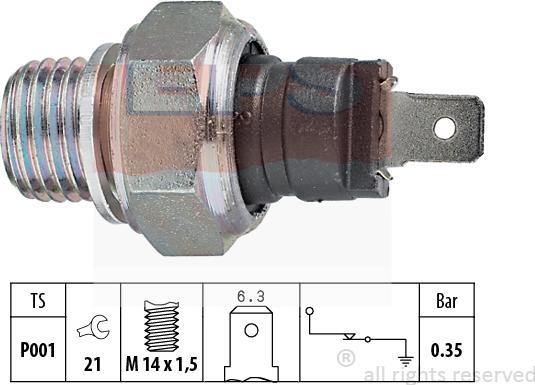 MDR EPS-1800 006 - Датчик, давление масла unicars.by