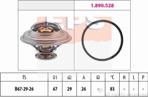 MDR EPS-1880 526 - Термостат охлаждающей жидкости / корпус unicars.by