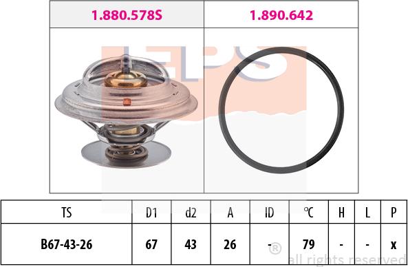 MDR EPS-1880 578 - Термостат охлаждающей жидкости / корпус unicars.by