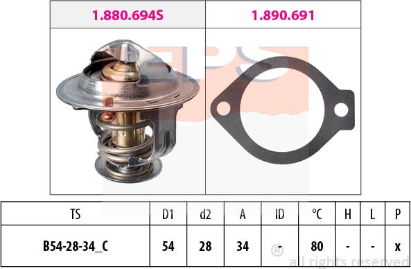 MDR EPS-1880 694 - Термостат охлаждающей жидкости / корпус unicars.by