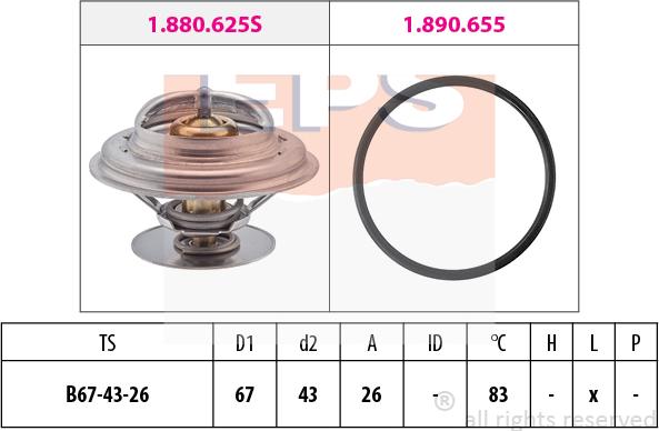 MDR EPS-1880 625 - Термостат охлаждающей жидкости / корпус unicars.by