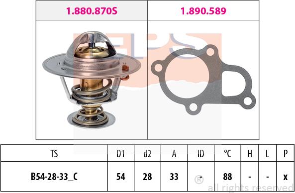 MDR EPS-1880 870 - Термостат охлаждающей жидкости / корпус unicars.by