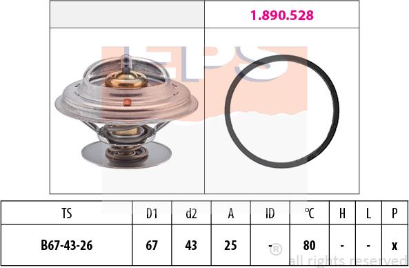 MDR EPS-1880 333 - Термостат охлаждающей жидкости / корпус unicars.by