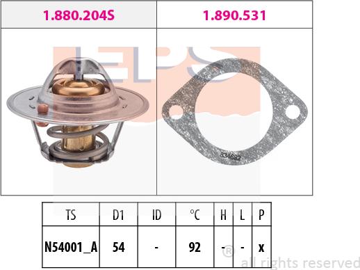 MDR EPS-1880 204 - Термостат охлаждающей жидкости / корпус unicars.by