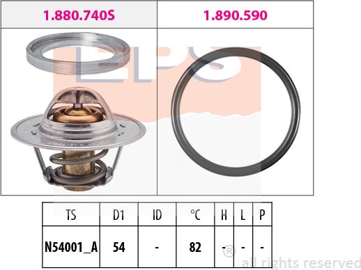 MDR EPS-1880 740 - Термостат охлаждающей жидкости / корпус unicars.by