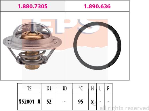 MDR EPS-1880 730 - Термостат охлаждающей жидкости / корпус unicars.by