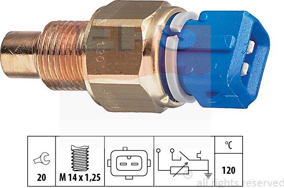 MDR EPS-1830 558 - Датчик, температура охлаждающей жидкости unicars.by