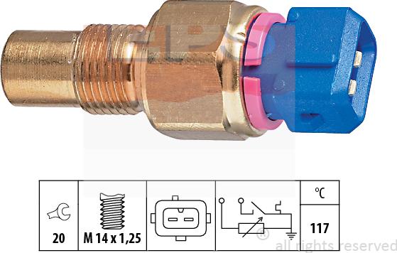 MDR EPS-1830 553 - Датчик, температура охлаждающей жидкости unicars.by