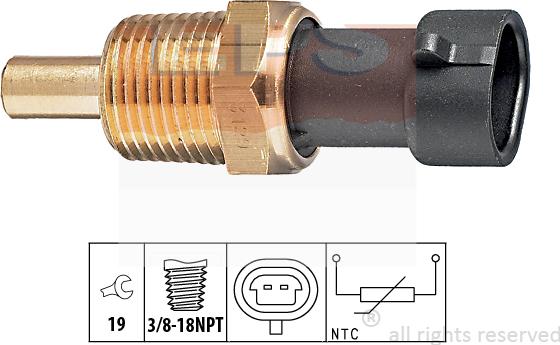 MDR EPS-1830 129 - Датчик, температура охлаждающей жидкости unicars.by