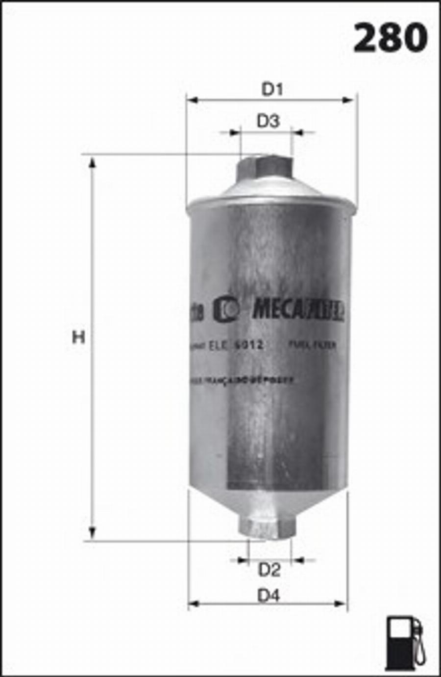 Mecafilter E14 - Топливный фильтр unicars.by