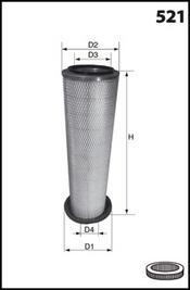 Mecafilter FA3443 - Воздушный фильтр, двигатель unicars.by